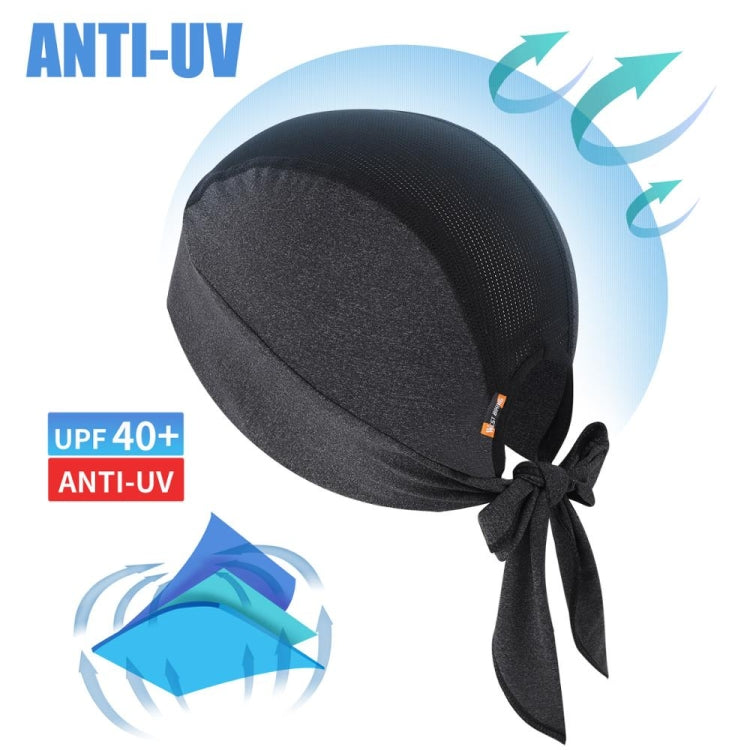West Biking Summer Ice Silk Pirate Cap Riding Cap Men And Women  Outdoor Windproof Sunscreen Headgear, Size: Free Size(Triangle Towel Black) - free shipping - PMC TechLife - Order now!
