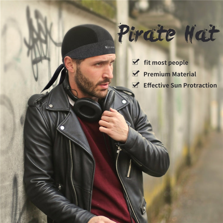 West Biking Summer Ice Silk Pirate Cap Riding Cap Men And Women  Outdoor Windproof Sunscreen Headgear, Size: Free Size(Triangle Towel Black) - free shipping - PMC TechLife - Order now!