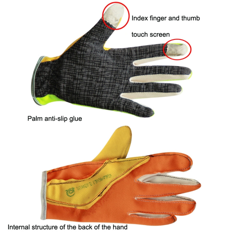 JUNGLE LEOPARD Outdoor Sports Mountaineering Full Finger Gloves Mesh Touch Screen Anti-Skid Gloves, Size: L(Lake Blue+Gray) - Full Finger Gloves by JUNGLE LEOPARD | Online Shopping South Africa | PMC TechLife | Buy Now Pay Later Mobicred