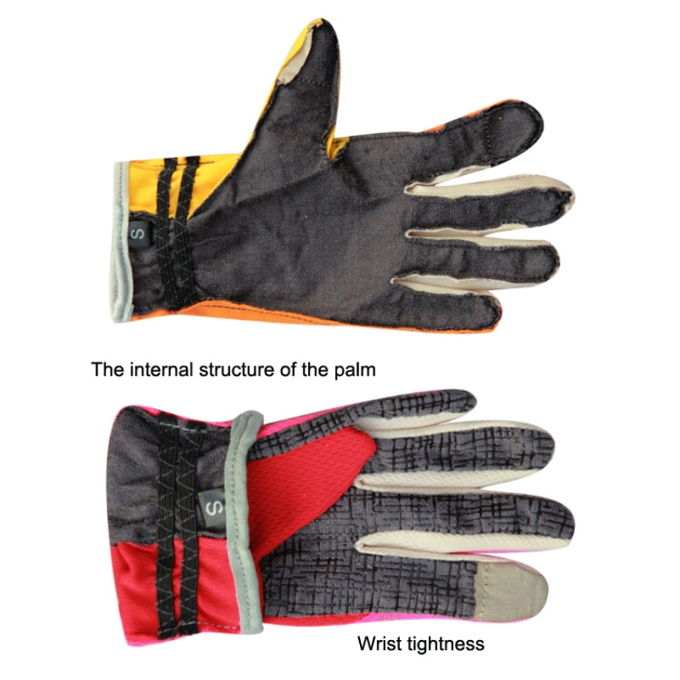 JUNGLE LEOPARD Outdoor Sports Mountaineering Full Finger Gloves Mesh Touch Screen Anti-Skid Gloves, Size: L(Blue+Lake Blue) - Full Finger Gloves by JUNGLE LEOPARD | Online Shopping South Africa | PMC TechLife | Buy Now Pay Later Mobicred