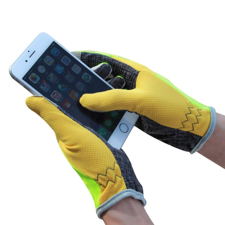 JUNGLE LEOPARD Outdoor Sports Mountaineering Full Finger Gloves Mesh Touch Screen Anti-Skid Gloves, Size: L(Blue+Lake Blue) - Full Finger Gloves by JUNGLE LEOPARD | Online Shopping South Africa | PMC TechLife | Buy Now Pay Later Mobicred