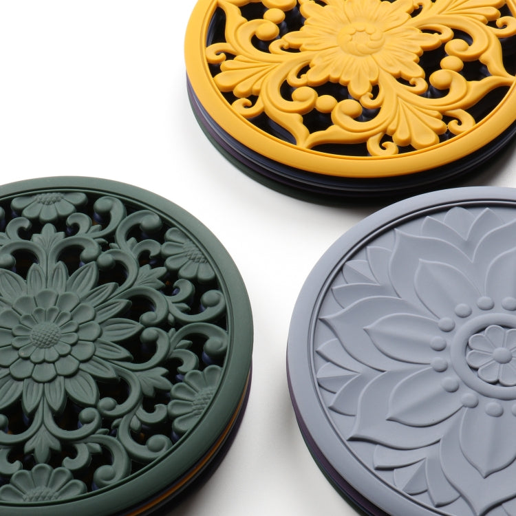 3 in 1 Hollow Flower Silicone Heat Insulation Pad Anti-Scalding Pot Bowl Pad Set(Blue) - Insulation by PMC TechLife | Online Shopping South Africa | PMC TechLife | Buy Now Pay Later Mobicred