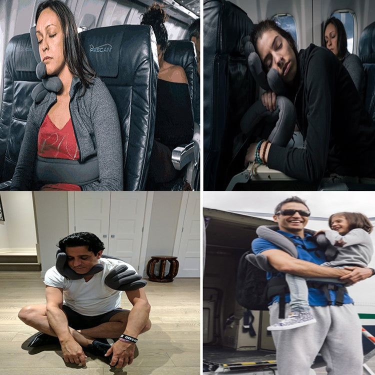 LC-07 Travel Head Pillow Car Headrest Office Lunch Break Pillow(Yellow) - free shipping - PMC TechLife - Order now!