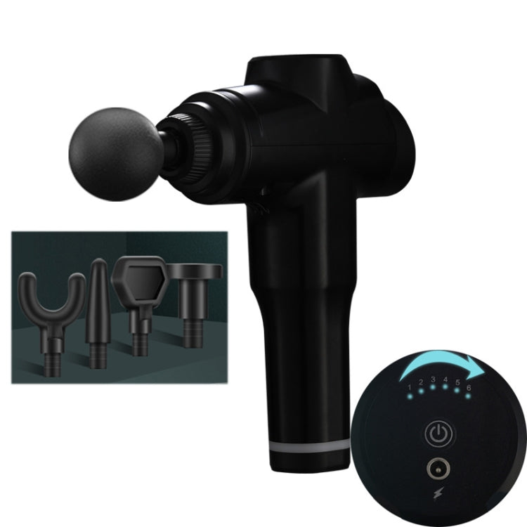Muscles Relax Massager Portable Fitness Equipment Fascia Gun, Specification: 6206 6 Gears Black(UK Plug) - free shipping - PMC TechLife - Order now!