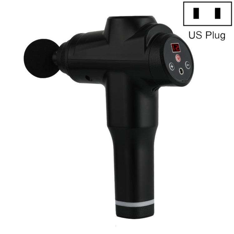 Muscles Relax Massager Portable Fitness Equipment Fascia Gun, Specification: 6212 12 Gears Black(US Plug) - free shipping - PMC TechLife - Order now!