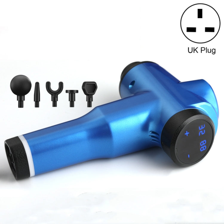 Muscles Relax Massager Portable Fitness Equipment Fascia Gun, Specification: 6232 32 Gears Blue(UK Plug) - free shipping - PMC TechLife - Order now!