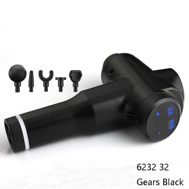 Muscles Relax Massager Portable Fitness Equipment Fascia Gun, Specification: 6232 32 Gears Black(UK Plug) - free shipping - PMC TechLife - Order now!