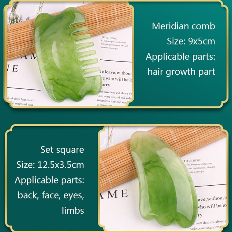 Resin Scraping Sheet Massage Facial Tendon Stick Beauty Salon Shave Board Acupuncture Pen, Color Classification: Amber Triangle - free shipping - PMC TechLife - Order now!