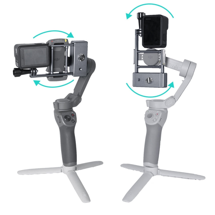 Sunnylife OM4-Q9417 Aluminum Alloy Mount Plate Adapter Action Camera Clamp Adapter Clip for DJI OSMO Action / GoPro HERO9 Black /8 Black, DJI Osmo Mobile 3 / OM4 Gimbal - free shipping - PMC TechLife - Order now!