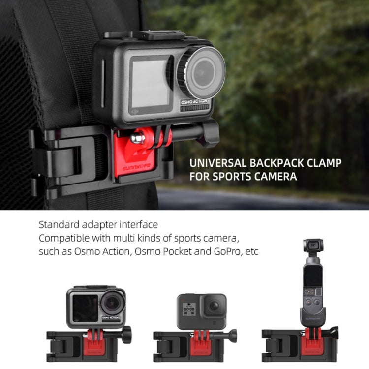 Sunnylife TY-Q9266 for Insta360 GO / DJI Osmo Action / GoPro Mount Bracket Stabilizer Backpack Clip with Screw - Backpack Clip by Sunnylife | Online Shopping South Africa | PMC TechLife | Buy Now Pay Later Mobicred