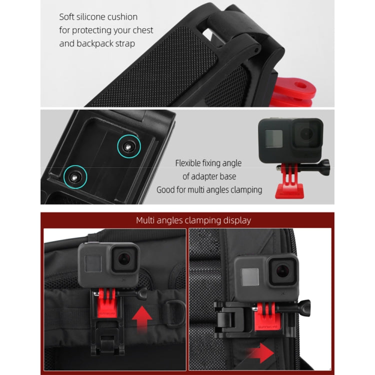 Sunnylife TY-Q9266 for Insta360 GO / DJI Osmo Action / GoPro Mount Bracket Stabilizer Backpack Clip with Screw - Backpack Clip by Sunnylife | Online Shopping South Africa | PMC TechLife | Buy Now Pay Later Mobicred