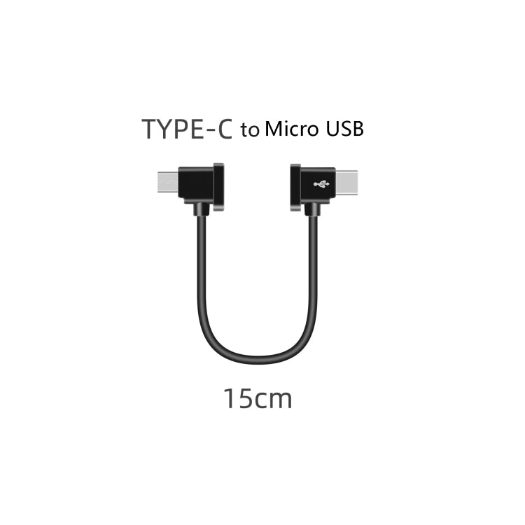 Sunnylife TY-X9304 Suitable For DJI Mavic Air 2S / DJI FPV Flight Glasses V2 / Mavic Mini2 / Osmo Pocket 2 Mobile Phone Tablet Cable 15cm Type-C to Micro USB  Cable - Other Accessories by PMC TechLife | Online Shopping South Africa | PMC TechLife