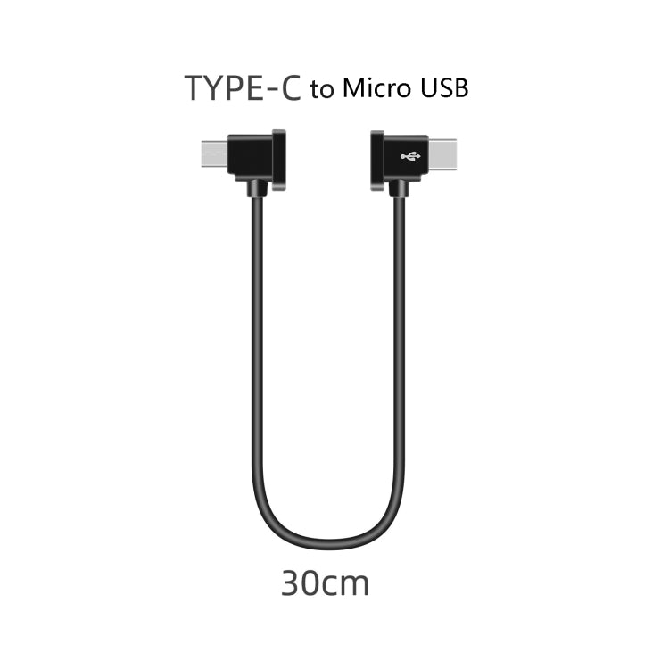 Sunnylife TY-X9304 Suitable For DJI Mavic Air 2S / DJI FPV Flight Glasses V2 / Mavic Mini2 / Osmo Pocket 2 Mobile Phone Tablet Cable 30cm Type-C to Micro USB Cable - Other Accessories by PMC TechLife | Online Shopping South Africa | PMC TechLife | Buy Now Pay Later Mobicred