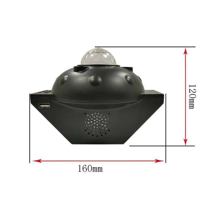 SC522-01 USB Bluetooth Music Watermark Starry Sky Projection Light LED Stage Light Night Light(Black) - Projection Lamp by PMc TechLife | Online Shopping South Africa | PMc TechLife | Buy Now Pay Later Mobicred