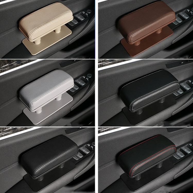 Car Arm Handle Seat Left Hand Elbow Tray Universal Leather Increasing Pad Central Armrest Box(Black+Black line) - Seat Accessories by PMC TechLife | Online Shopping South Africa | PMC TechLife | Buy Now Pay Later Mobicred