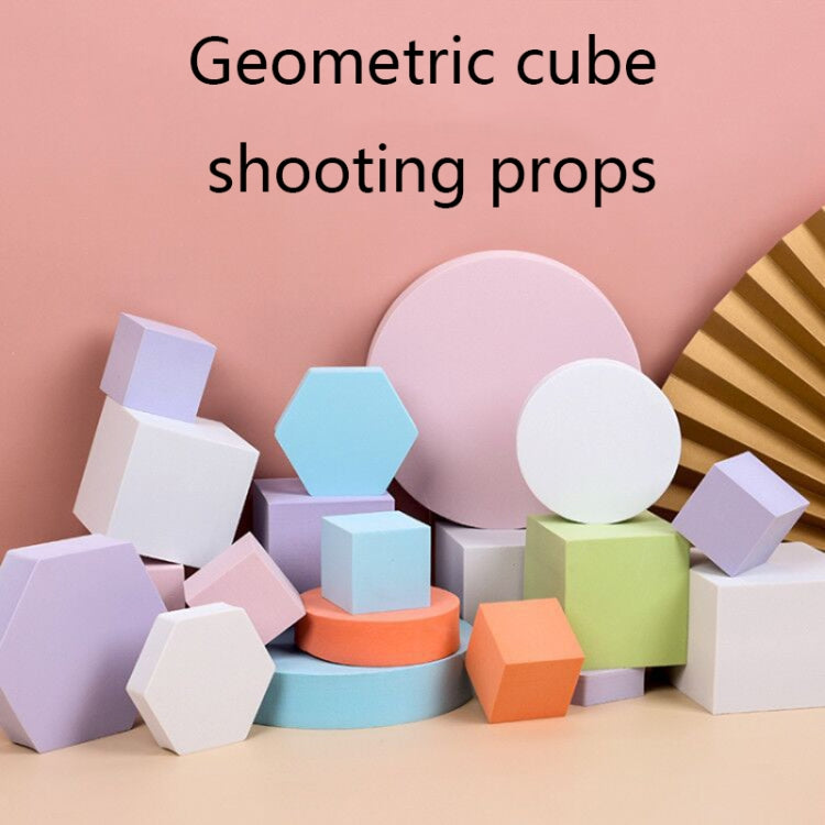 8 PCS Geometric Cube Photo Props Decorative Ornaments Photography Platform, Colour: Small Light Blue Hexagon - free shipping - PMC TechLife - Order now!