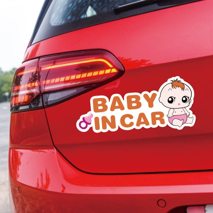 10 PCS There Is A Baby In The Car Stickers Warning Stickers Style: CT223X Pink Child Adhesive Stickers - Warning Sticker by PMC TechLife | Online Shopping South Africa | PMC TechLife | Buy Now Pay Later Mobicred