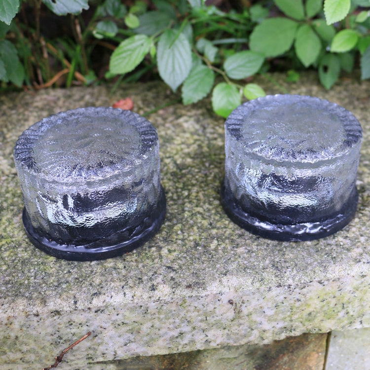 Outdoor Solar Buried Lamp Round Glass Floor Street Light Garden Ice Brick Waterproof Lamp(White Light) - Buried Lights by PMc TechLife | Online Shopping South Africa | PMc TechLife | Buy Now Pay Later Mobicred