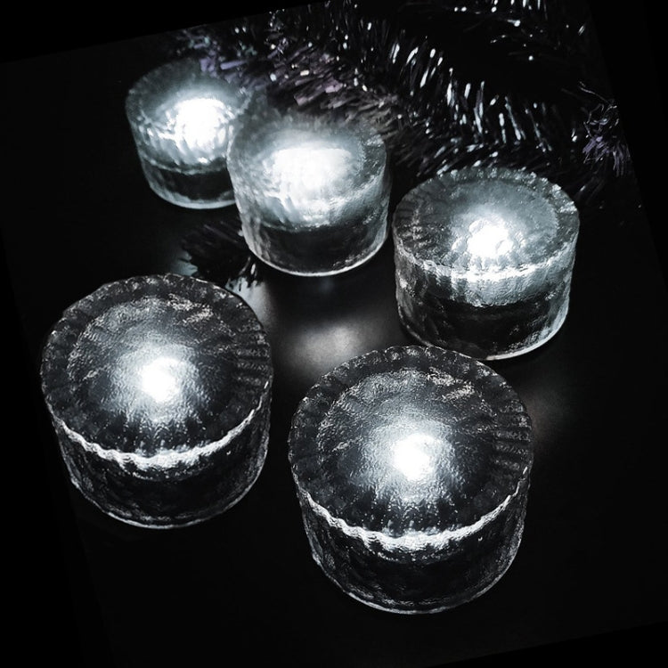 Outdoor Solar Buried Lamp Round Glass Floor Street Light Garden Ice Brick Waterproof Lamp(White Light) - Buried Lights by PMc TechLife | Online Shopping South Africa | PMc TechLife | Buy Now Pay Later Mobicred
