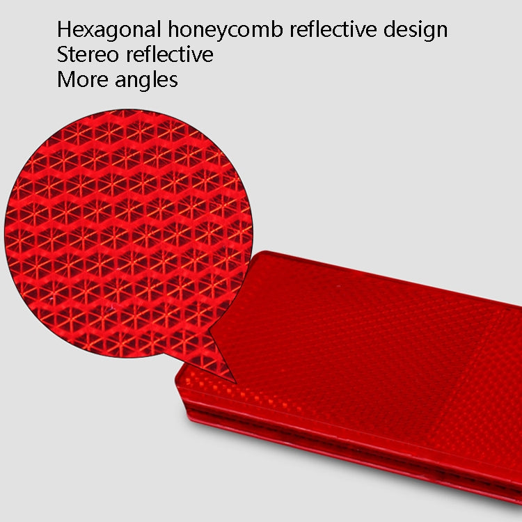 50 PCS Car Body Reflective Stickers Plastic Reflective Strip Reflector Truck Reflective Tablet Nonporous(Red) - Reflective Material by PMC TechLife | Online Shopping South Africa | PMC TechLife | Buy Now Pay Later Mobicred