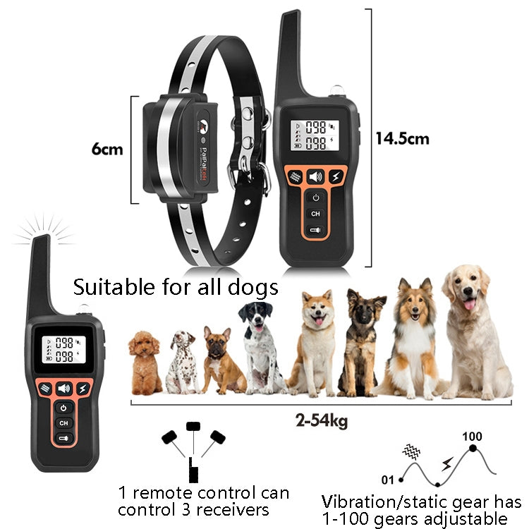PaiPaitek PD529 Remote Control Dog Training Device Voice Control Anti-Barking Device Dog Training Device(Yellow) - Training Aids by PaiPaitek | Online Shopping South Africa | PMC TechLife | Buy Now Pay Later Mobicred