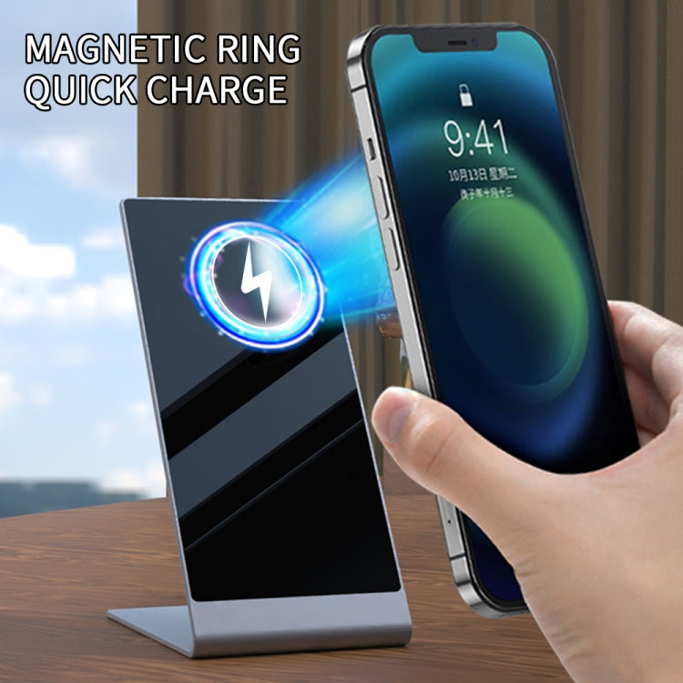Y13 15W Magnetic Wireless Mobile Phone Holder Charger for iPhone(Silver) - free shipping - PMC Jewellery - Order now!