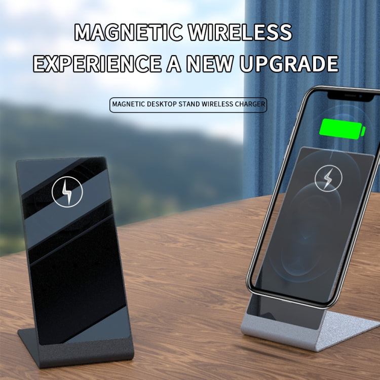 Y13 15W Magnetic Wireless Mobile Phone Holder Charger for iPhone(Silver) - free shipping - PMC Jewellery - Order now!