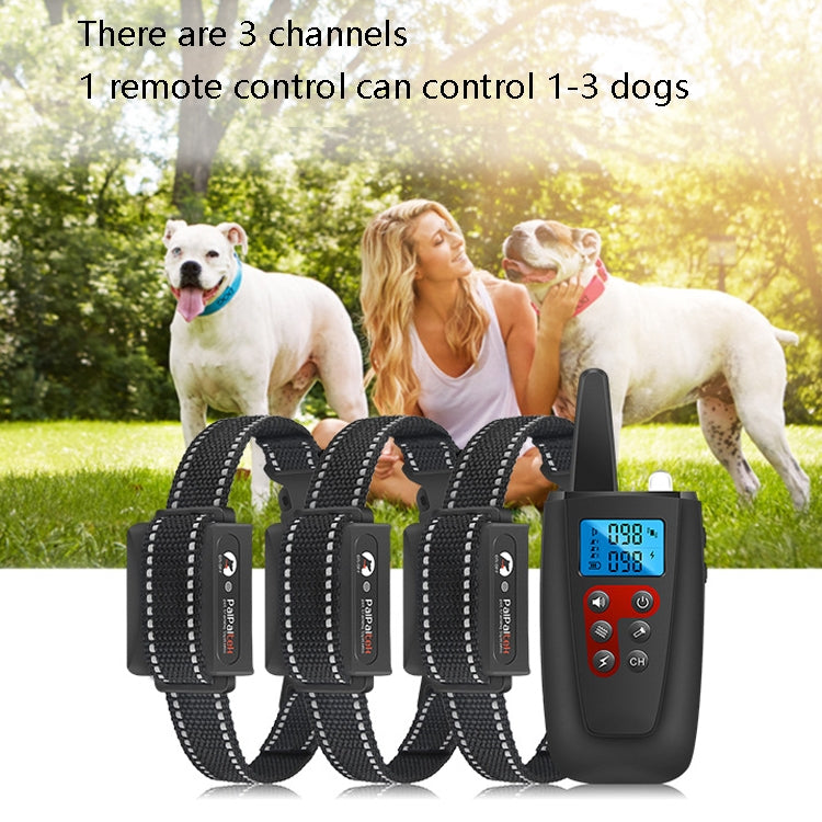 PaiPaitek PD526-3 Anti-Barking Device Dog Electric Shock Collar Training Dog Remote Control Pet Training Equipment - free shipping - PMC TechLife - Order now!