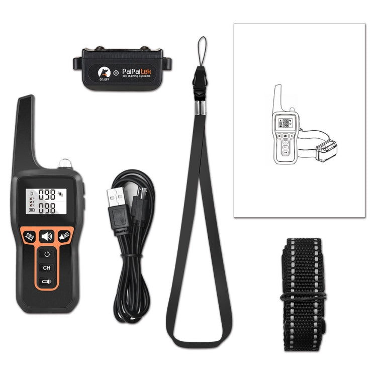 PaiPaitek PD529V-1 Training Dog Anti-Barking Device Vibration Collar 1000M Remote Control Distance Pet Training Supplies - free shipping - PMC TechLife - Order now!