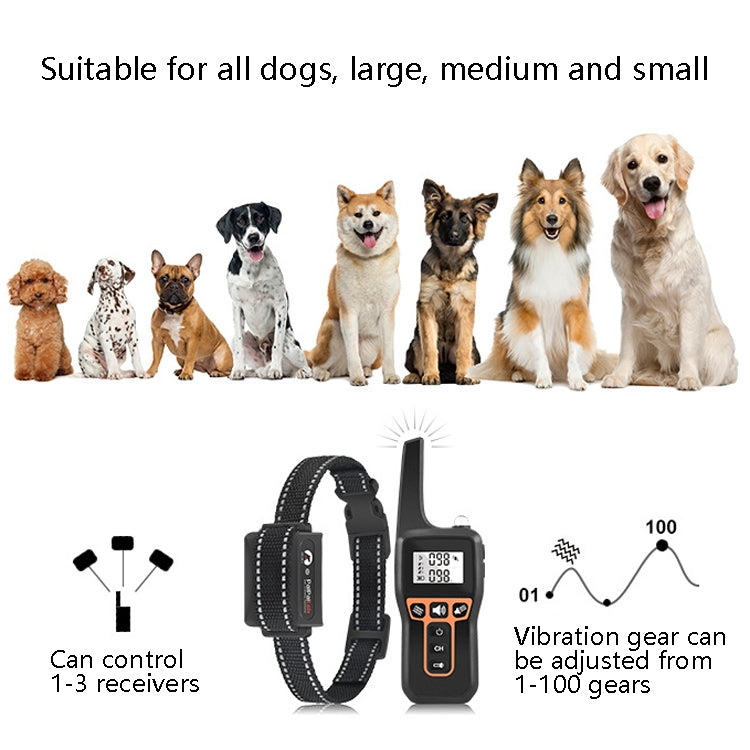 PaiPaitek PD529V-1 Training Dog Anti-Barking Device Vibration Collar 1000M Remote Control Distance Pet Training Supplies - free shipping - PMC TechLife - Order now!