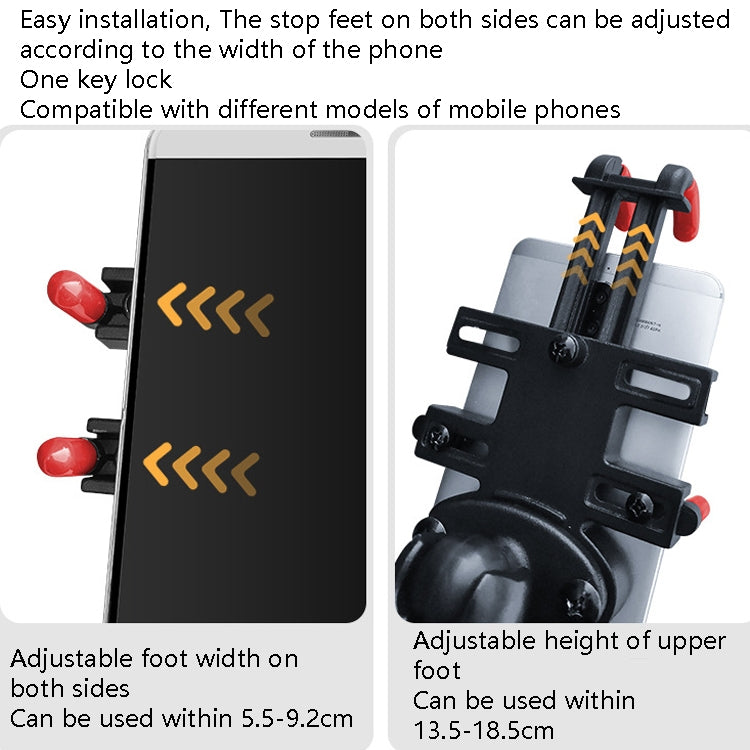Motorcycle Metal Navigation Mobile Phone Bracket,Style: Thin Tube Fixation (Hand Twist) - Holder by PMC TechLife | Online Shopping South Africa | PMC TechLife | Buy Now Pay Later Mobicred