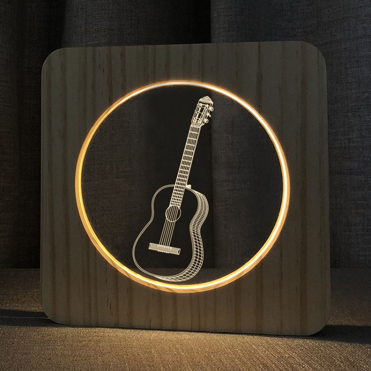 FS-A3272W Guitar Musical Instrument Solid Wood Frame Night Light(Warm White Light) - Night Lights by PMc TechLife | Online Shopping South Africa | PMc TechLife | Buy Now Pay Later Mobicred