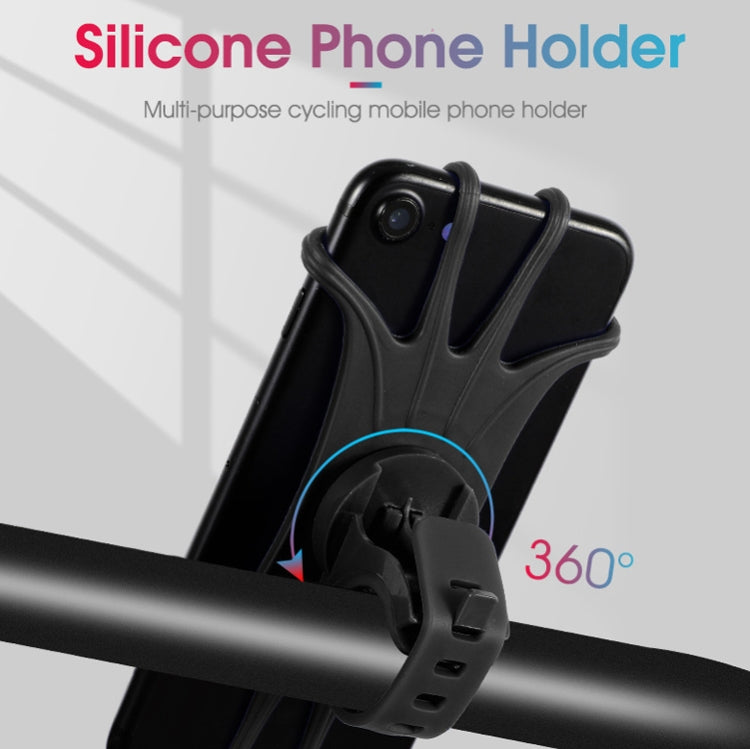 Multifunctional Silicone Bicycle Mobile Phone Holder Motorcycle Riding Navigation Fixed Bracket(Gray) - Holders by PMC TechLife | Online Shopping South Africa | PMC TechLife | Buy Now Pay Later Mobicred