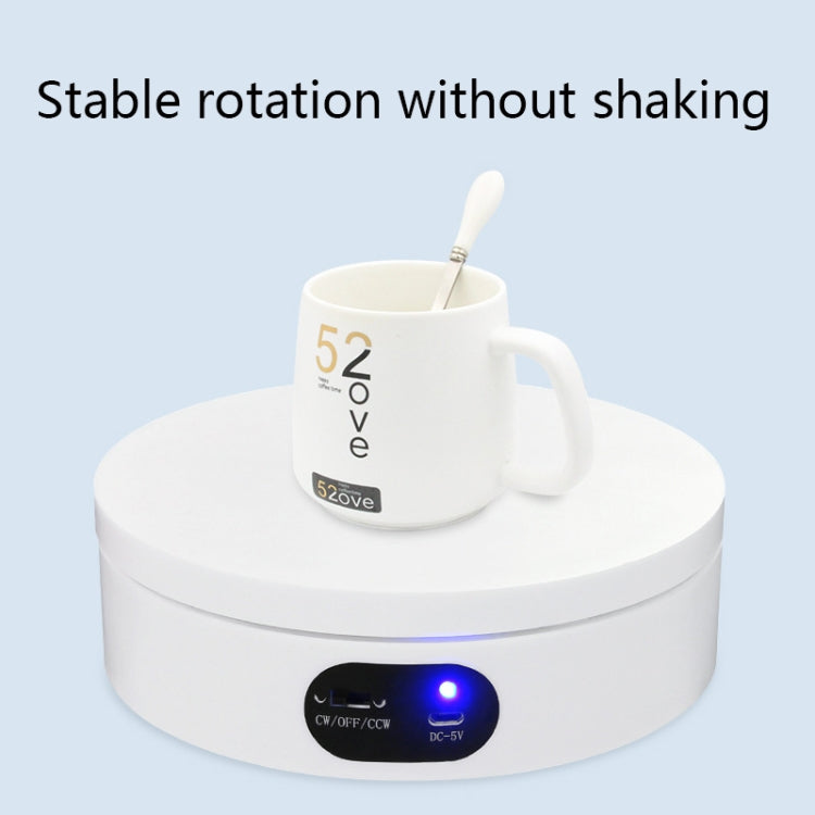 ND120 USB Automatic Rotating Camera Table Hand-Made Panoramic Display Table Turntable(White) -  by PMC TechLife | Online Shopping South Africa | PMC TechLife | Buy Now Pay Later Mobicred