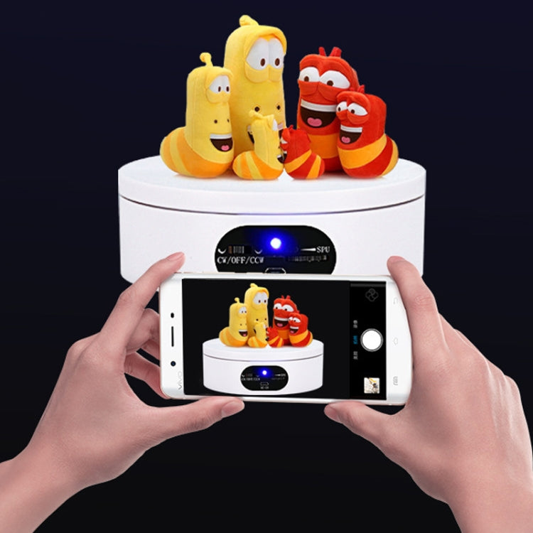 ND120 USB Automatic Rotating Camera Table Hand-Made Panoramic Display Table Turntable(White) -  by PMC TechLife | Online Shopping South Africa | PMC TechLife | Buy Now Pay Later Mobicred