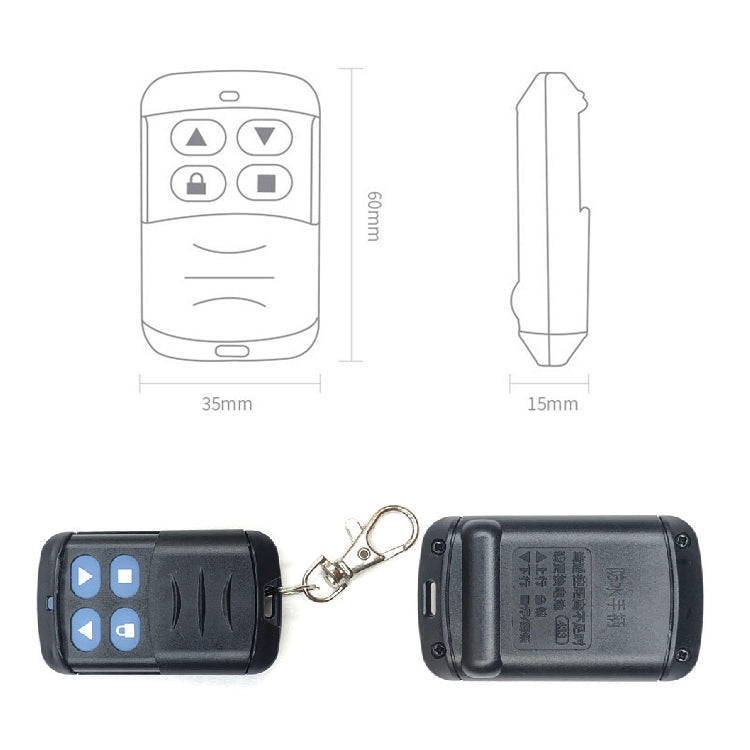 2 PCS Electric Roller Shutter Waterproof Copy Universal Remote Controller Garage Door Remote Control Key(315MHz) - Universal by PMC TechLife | Online Shopping South Africa | PMC TechLife