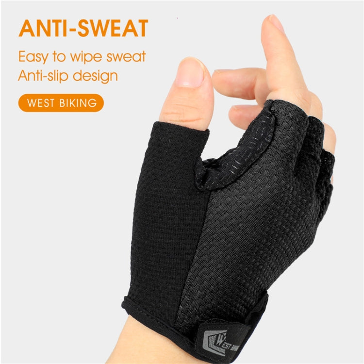 WEST BIKING YP0211218 Cycling Breathable Short Gloves Non-Slip Half Finger Gloves, Size: XL(Red) - Cycling Gloves by WEST BIKING | Online Shopping South Africa | PMC TechLife | Buy Now Pay Later Mobicred