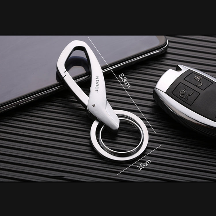 JOBON ZB-197 Car Waist Hanging Keychain Double Ring Metal Keychain(Black) - Key Rings by JOBON | Online Shopping South Africa | PMC TechLife | Buy Now Pay Later Mobicred
