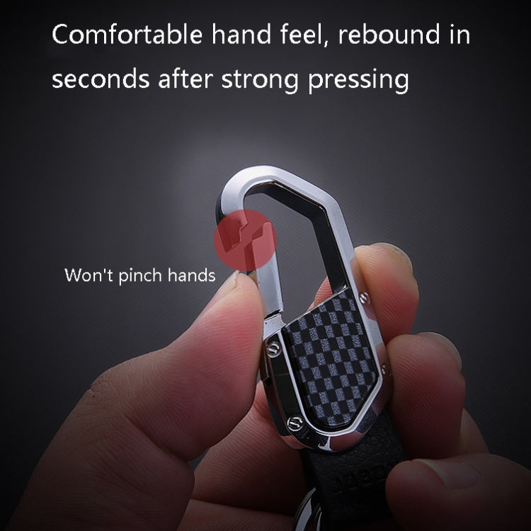 JOBON ZB-106A Business Men Metal Keychain Double Loop Car Pendant Keychain(Black Nickel) - free shipping - PMC TechLife - Order now!