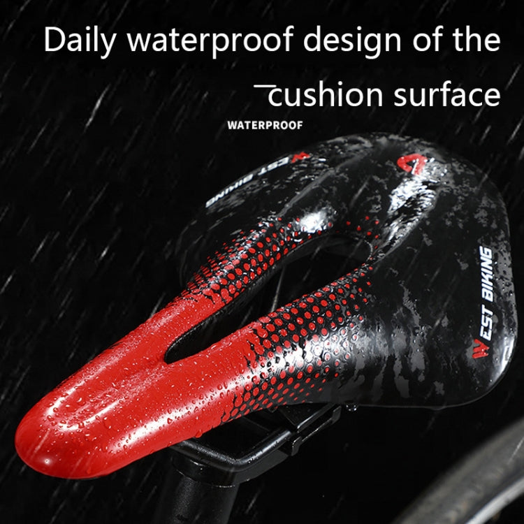 WEST BIKING YP0801117 Bike Cushion Riding Comfort Road Car Mountain Bike Seat Cushion Accessories, Size: Free Size(White Blue) - Bicycle Saddle by WEST BIKING | Online Shopping South Africa | PMc TechLife | Buy Now Pay Later Mobicred