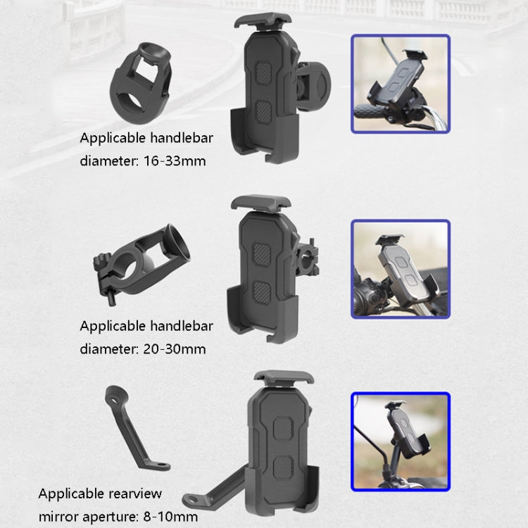 HW-68 Motorcycle Bicycle Navigation Mobile Phone Bracket, Style: U-shaped Handlebar - Holder by PMC TechLife | Online Shopping South Africa | PMC TechLife | Buy Now Pay Later Mobicred