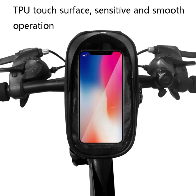 B22 Bicycle EVA Hard Shell Handlebar Bag Touch Screen Waterproof Mobile Phone Bag(Black) - Bicycle Bags by PMC TechLife | Online Shopping South Africa | PMC TechLife | Buy Now Pay Later Mobicred
