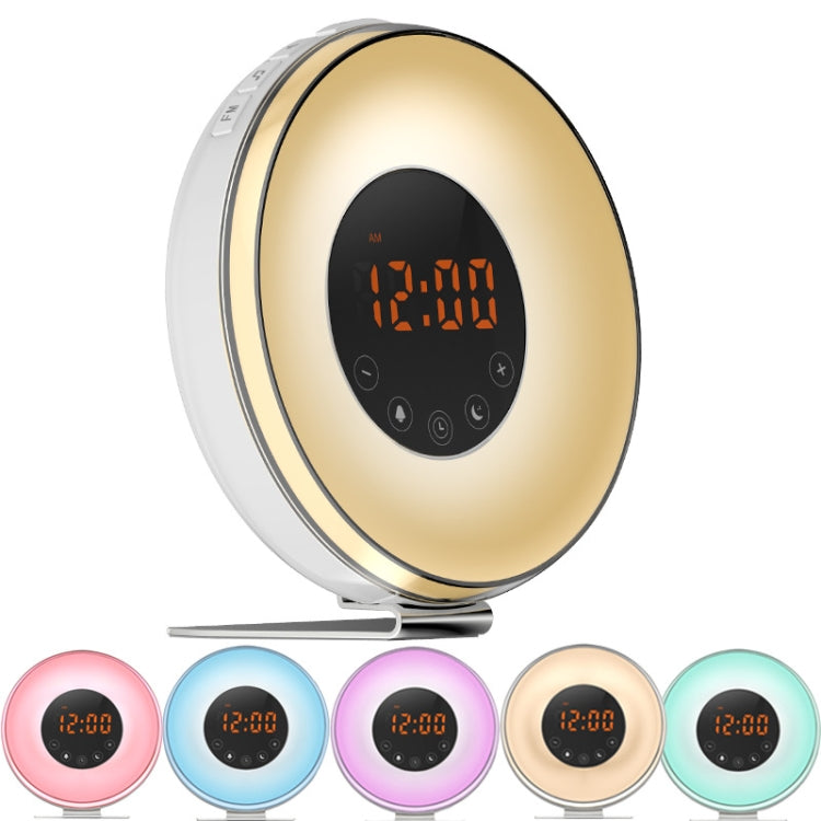 Simulated Sunrise And Sunset Sleep Light Alarm Clock with FM Radio(UK Plug) - Alarm Clocks by PMc TechLife | Online Shopping South Africa | PMc TechLife | Buy Now Pay Later Mobicred
