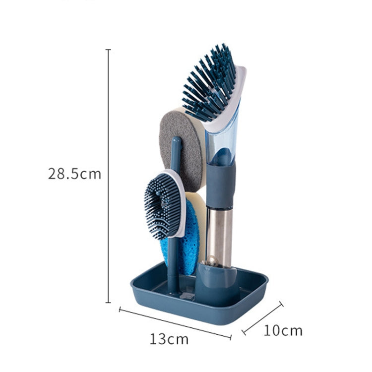 Kitchen Oil Dirty Pan Brush Can Add Detergent Sponge Brush Long Handle Cleaning Brush(Blue) - Cleaning Tools by PMc TechLife | Online Shopping South Africa | PMc TechLife | Buy Now Pay Later Mobicred
