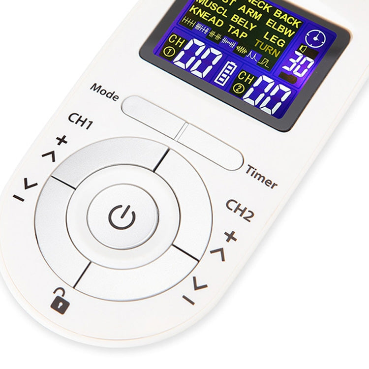 100B 12-mode Digital Meridian Physiotherapy Instrument Electronic Acupoint Pulse Acupuncture Massager, Specification: Battery Type(White) - Massage & Relaxation by PMC TechLife | Online Shopping South Africa | PMC TechLife