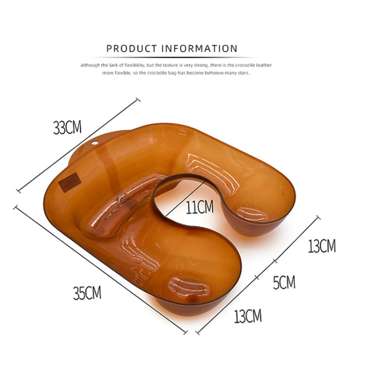 Potion Tank Shoulder Rest Hair Salon Curly Hair Perm Dye Transparent Shoulder Rest Hairdressing Tools(Brown) - free shipping - PMC TechLife - Order now!