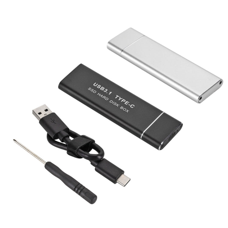F018C M.2 NGFF To USB3.1 SSD Solid Aluminum Type-C Mobile Hard Drive Enclosure(Silver) - HDD Enclosure by PMC TechLife | Online Shopping South Africa | PMC TechLife | Buy Now Pay Later Mobicred
