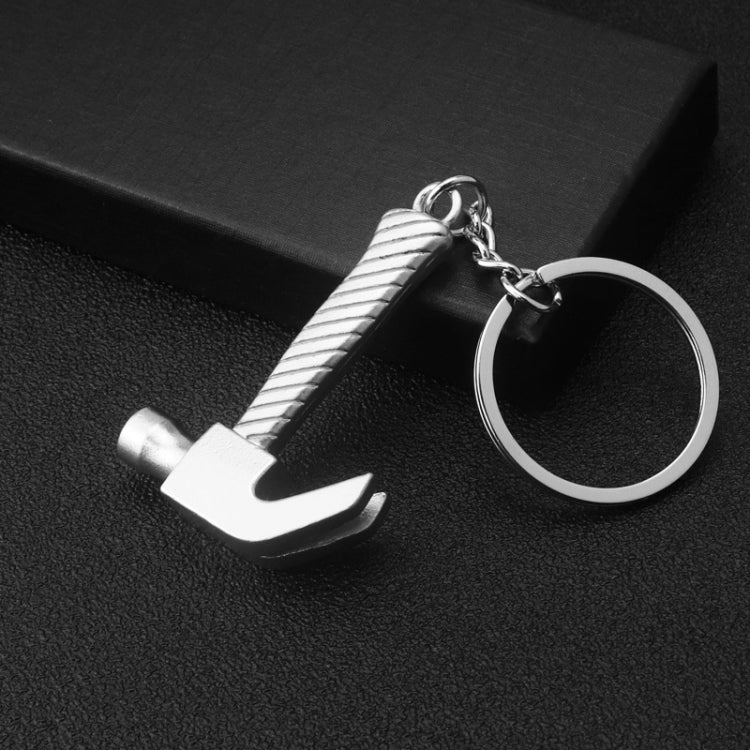 10 PCS Tool Metal Keychain Car Key Ring Pendant, Colour: H-394 Unilateral Pattern Hammer - free shipping - PMC Jewellery - Order now!