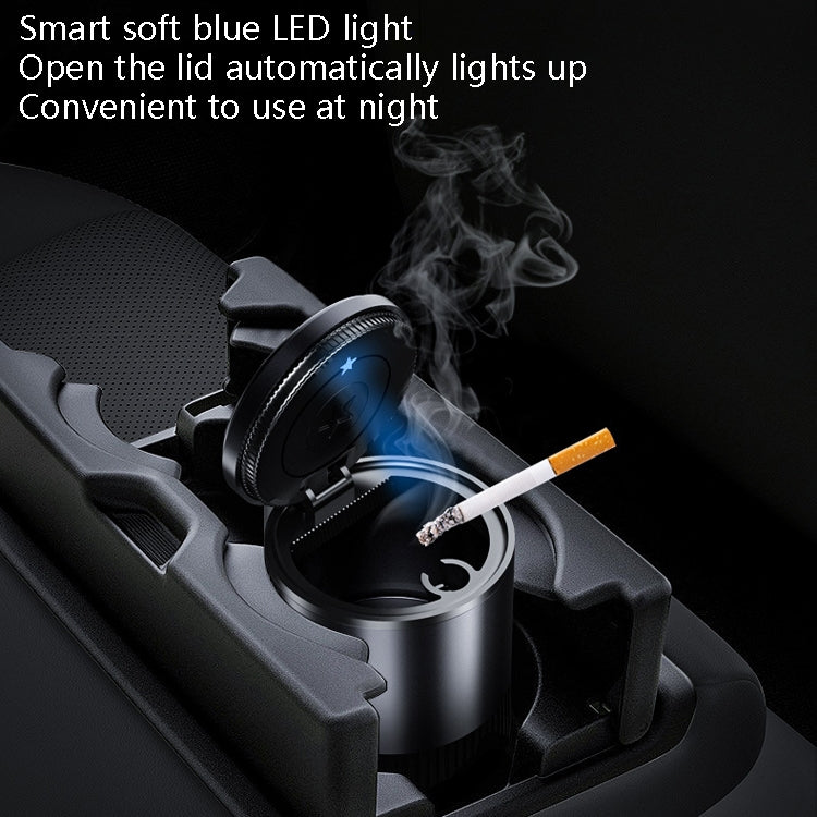 BEN.JACK Ashtray With Cover Personality Multi-Function Universal Car Ashtray(Silver) - free shipping - PMC TechLife - Order now!