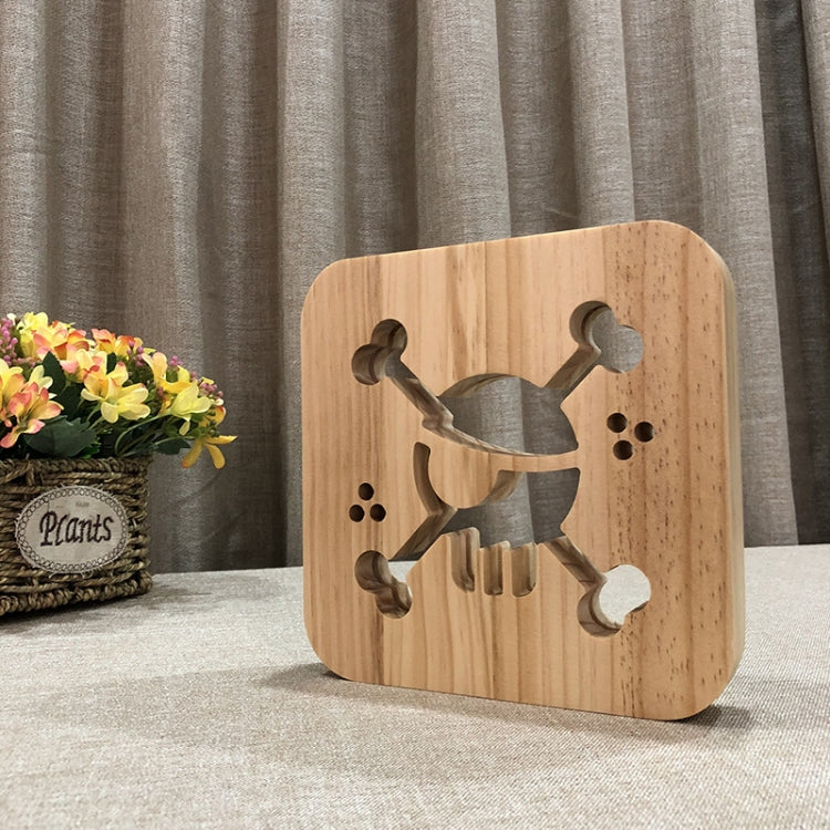 FS-T1875W 2.5W Pirate Shape Solid Wood Table Lamp LED Night Light(Warm White Light) - Night Lights by PMc TechLife | Online Shopping South Africa | PMc TechLife | Buy Now Pay Later Mobicred